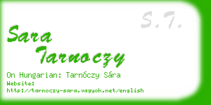 sara tarnoczy business card