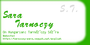 sara tarnoczy business card